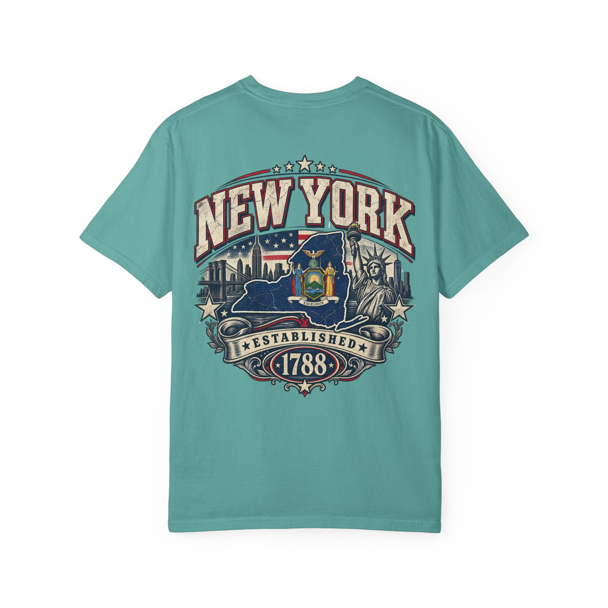 New York Established 1788 Unisex Comfort Color 1717 Streetwear Graphic Tee