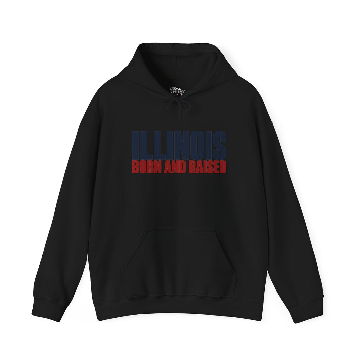 Illinois Born and Raised Modern Midwest Streetwear Unisex Hoodie Graphic