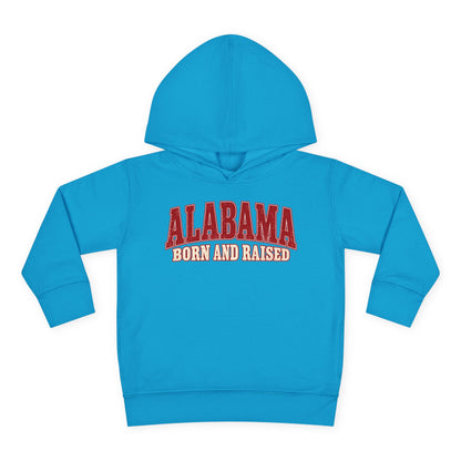 Alabama Born and Raised Classic Southern Heritage Unisex Toddler Pullover Fleece Hoodie