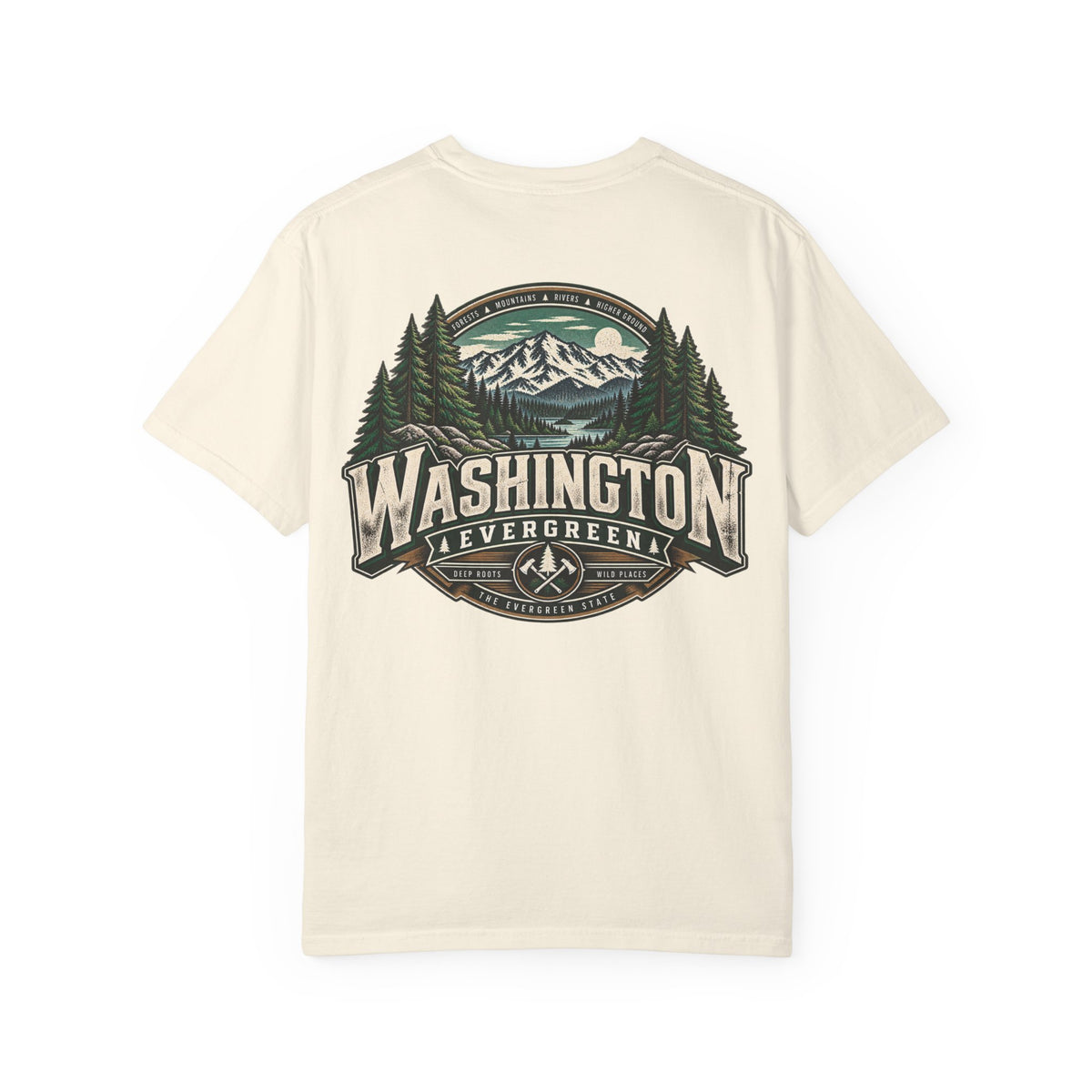 Washington Evergreen Unisex Comfort Color 1717 Streetwear Graphic Tee