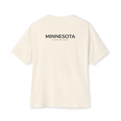 Minnesota All State In God We Trust Unisex Casual Oversized Boxy Tee