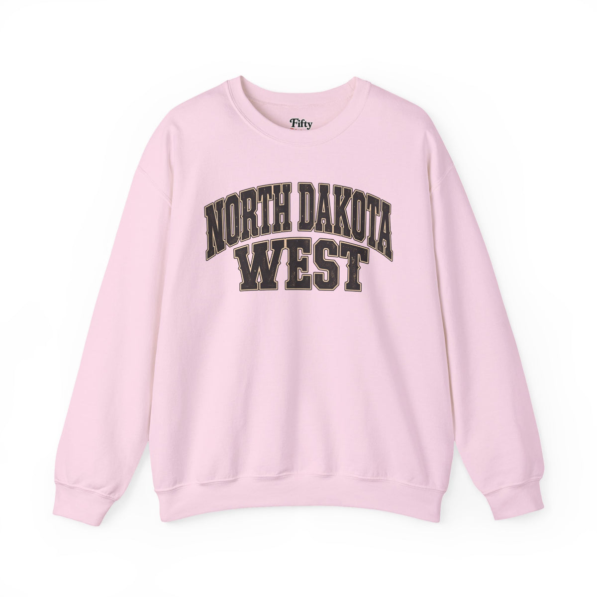 North Dakota West Unisex Crewneck Sweatshirt State Name Graphic