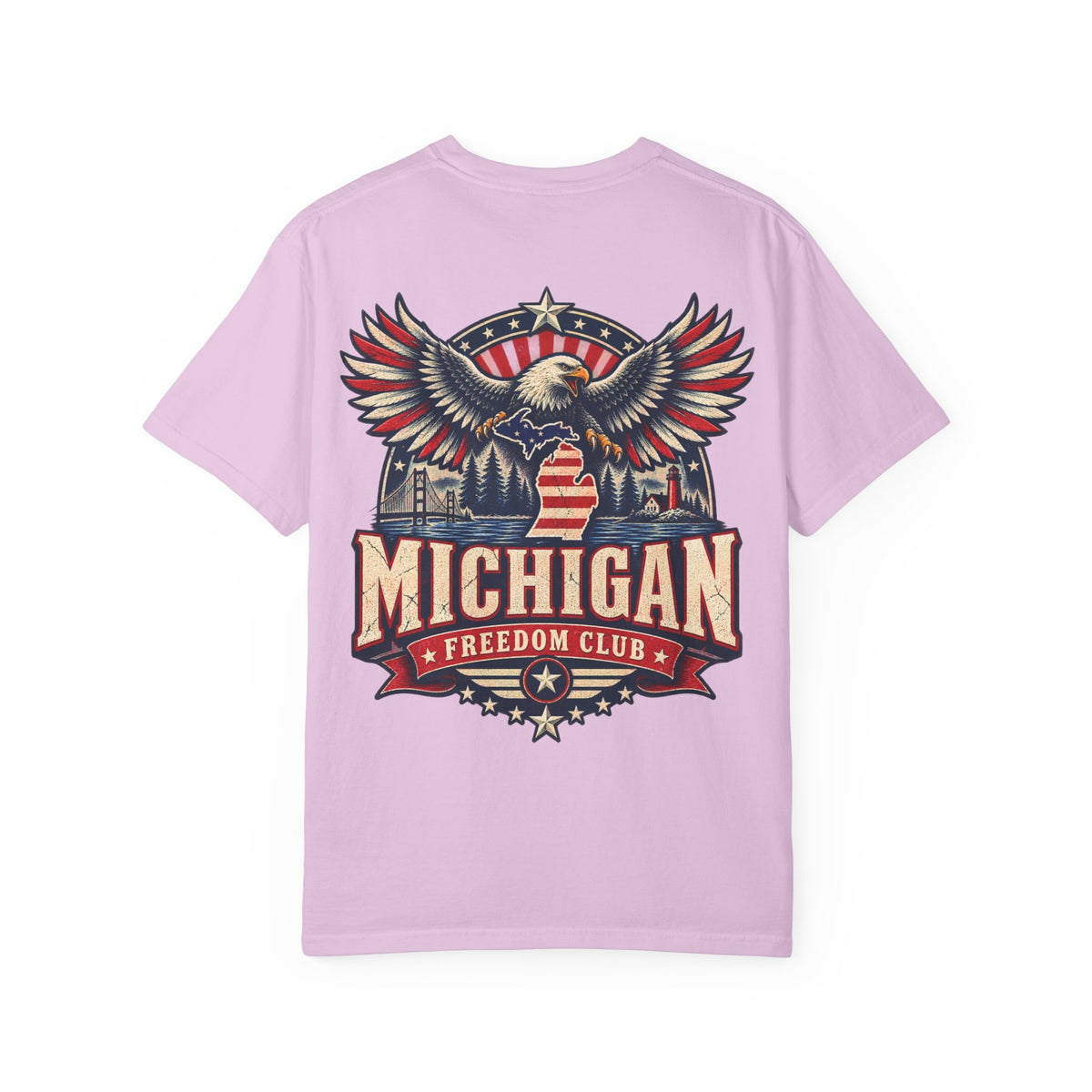 Michigan Freedom Club Unisex Comfort Color 1717 Streetwear Graphic Tee