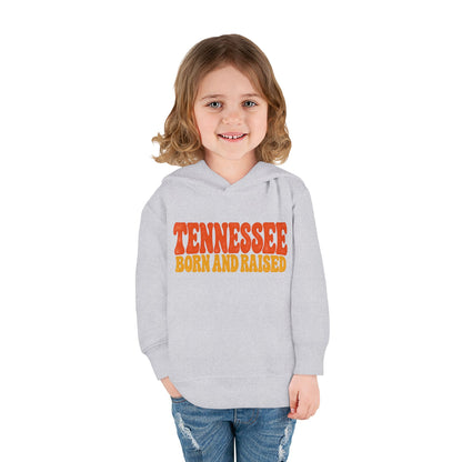Tennessee Born and Raised Retro 1970s Unisex Toddler Pullover Fleece Hoodie