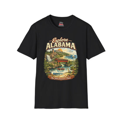 Explore Alabama Unisex Softstyle T Shirt State Pride Graphic Tee Collections FS03