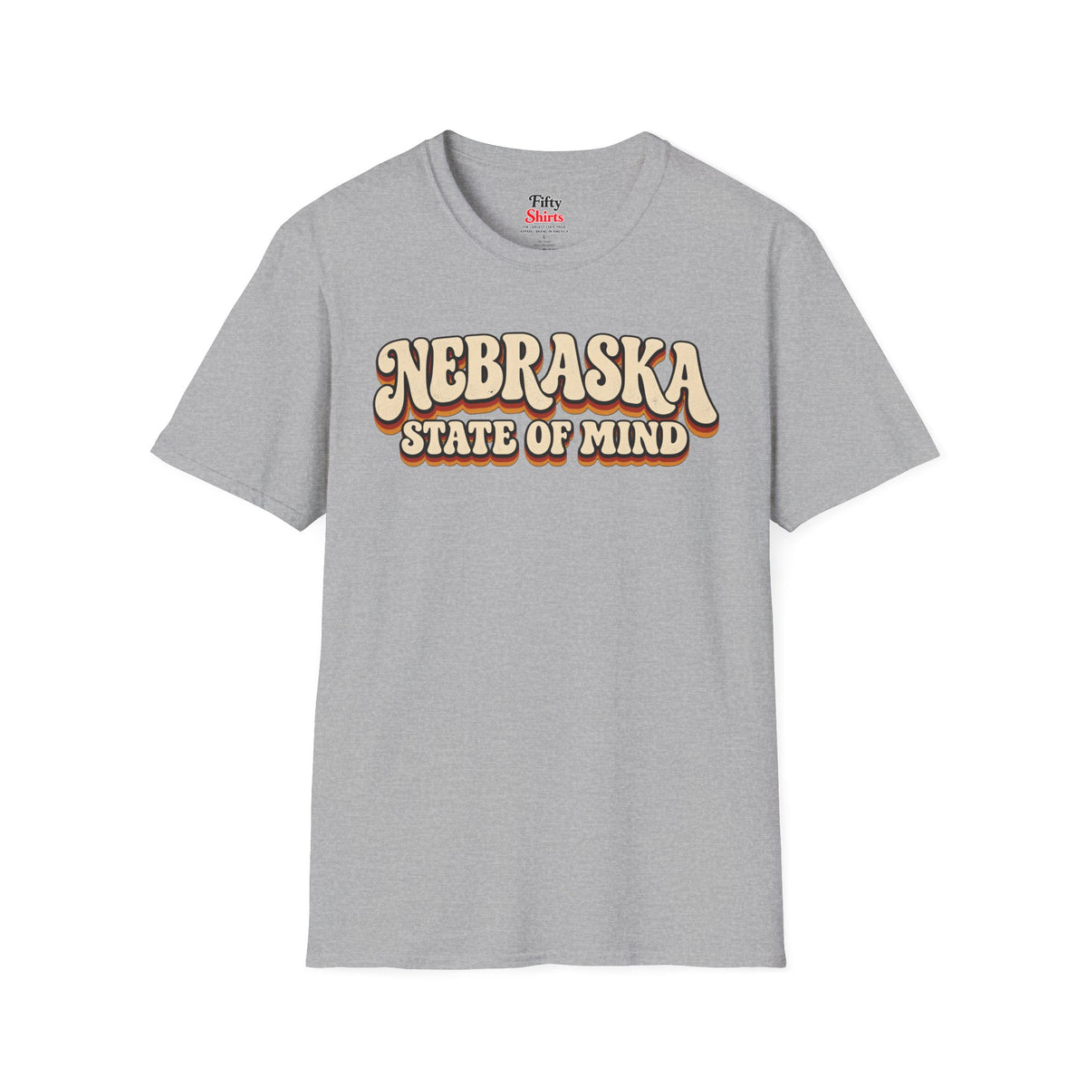 Nebraska State of Mind Unisex Softstyle T Shirt State Name Graphic Tee