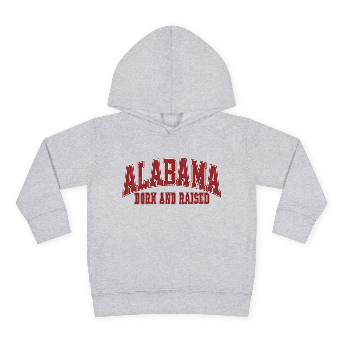 Alabama Born and Raised Collegiate Classic Unisex Toddler Pullover Fleece Hoodie