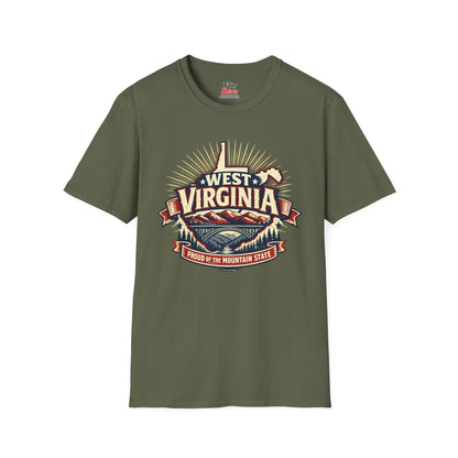 West Virginia State Pride Unisex Softstyle T Shirt State Pride Graphic Tee Collections FS03