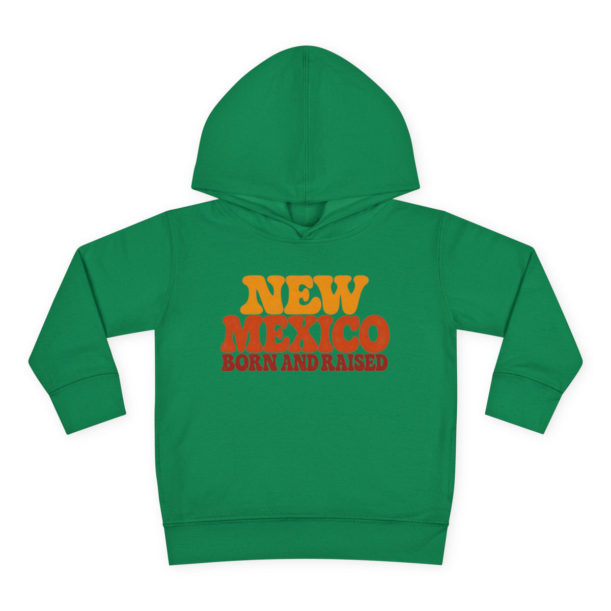 New Mexico Born and Raised 1970s Retro Unisex Toddler Pullover Fleece Hoodie