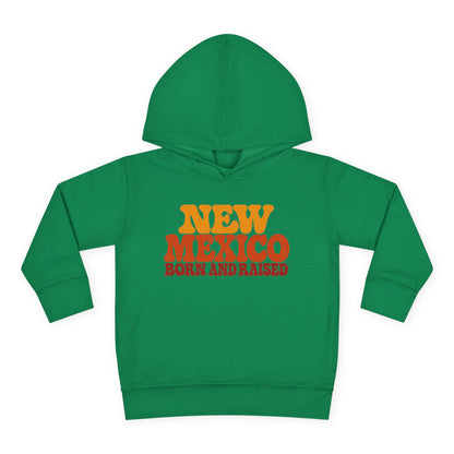 New Mexico Born and Raised 1970s Retro Unisex Toddler Pullover Fleece Hoodie