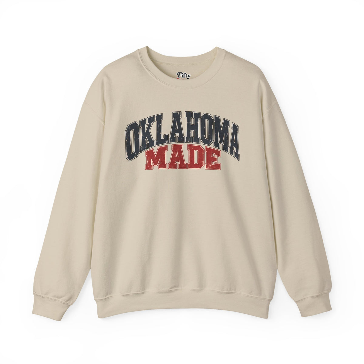 Oklahoma Made Unisex Crewneck Sweatshirt State Name Graphic