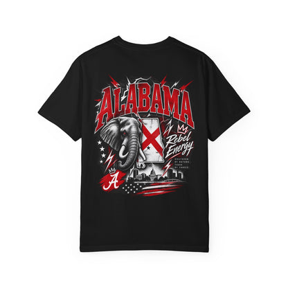 Alabama Rebel Energy Unisex Comfort Color 1717 Streetwear Graphic Tee
