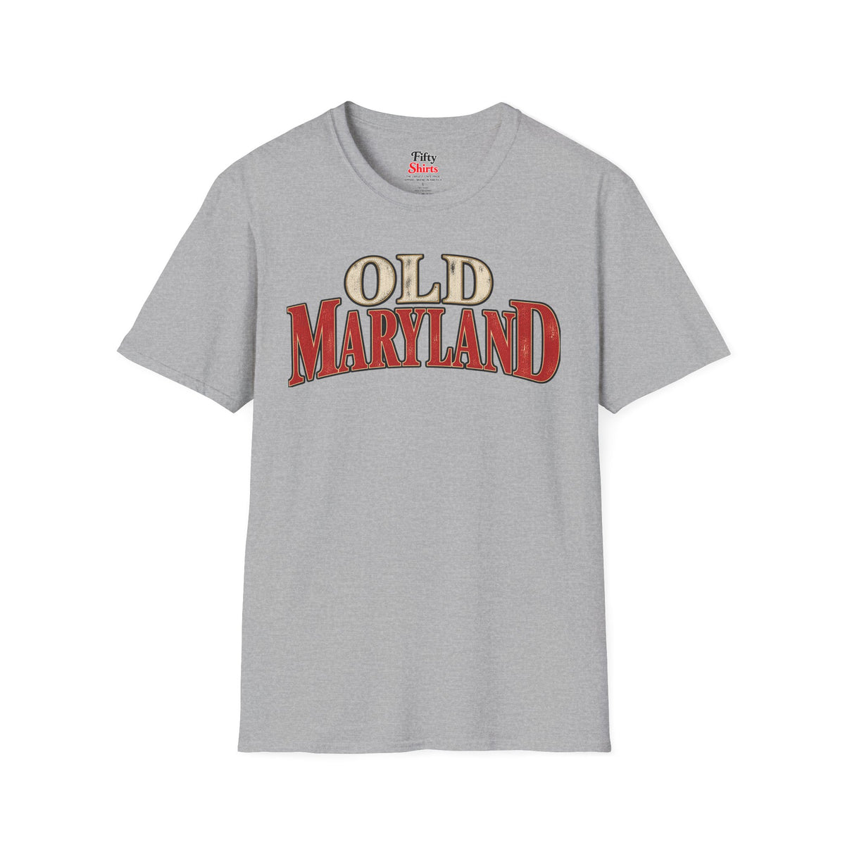 Old Maryland Unisex Softstyle T Shirt State Name Graphic Tee
