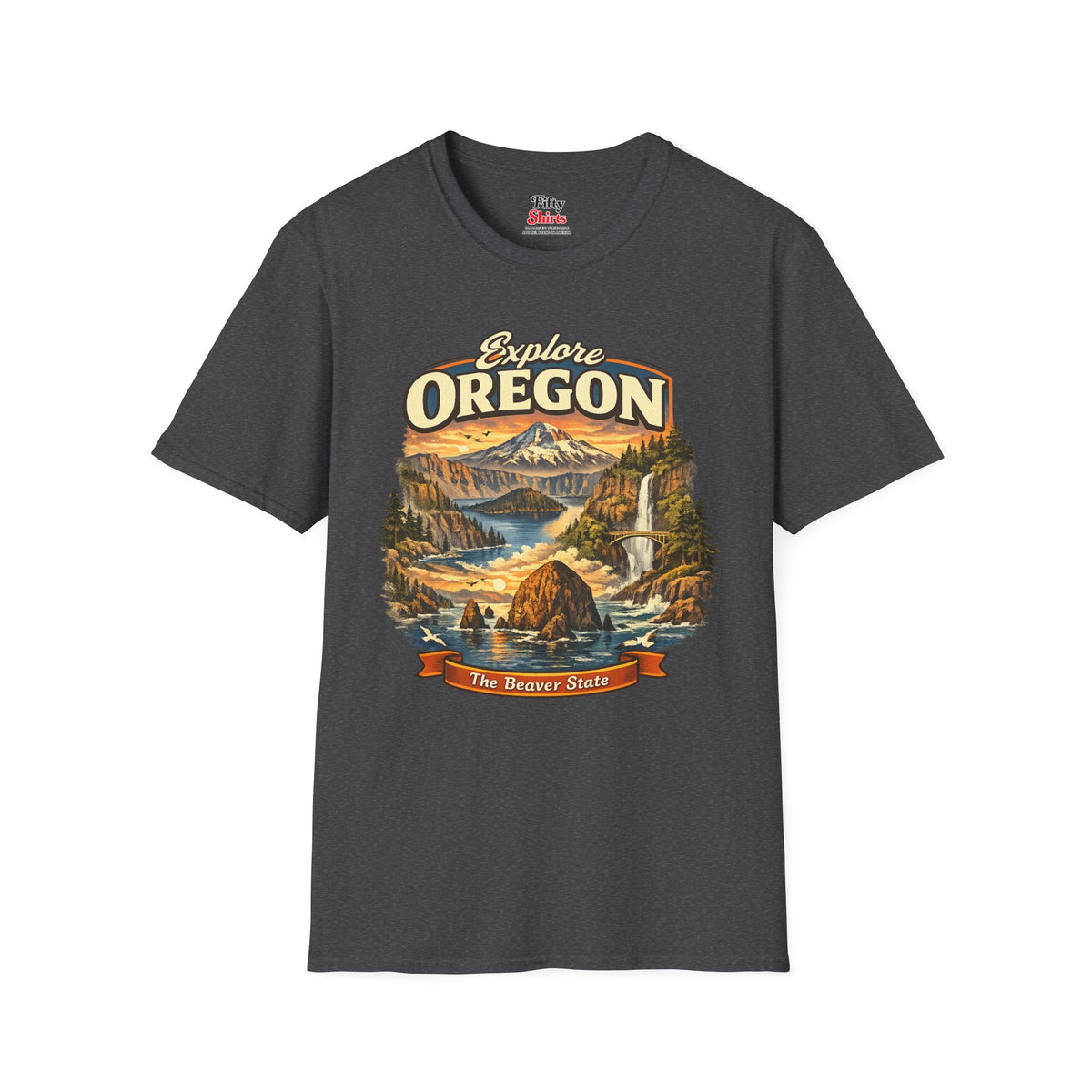 Explore Oregon Unisex Softstyle T Shirt State Pride Graphic Tee Collections FS03