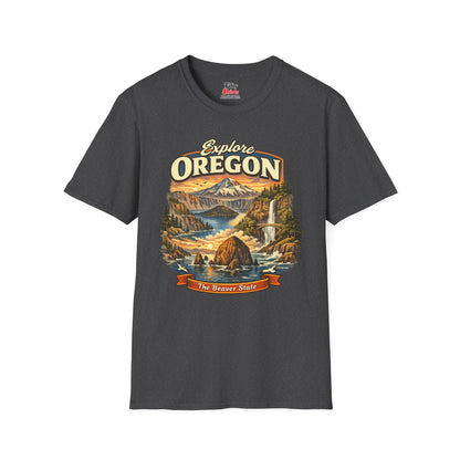 Explore Oregon Unisex Softstyle T Shirt State Pride Graphic Tee Collections FS03