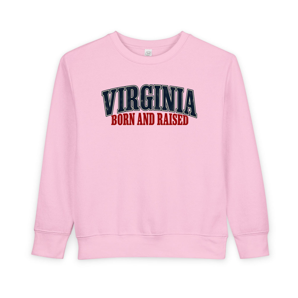 Virginia Born and Raised Southern Heritage Unisex Toddler Sweatshirt