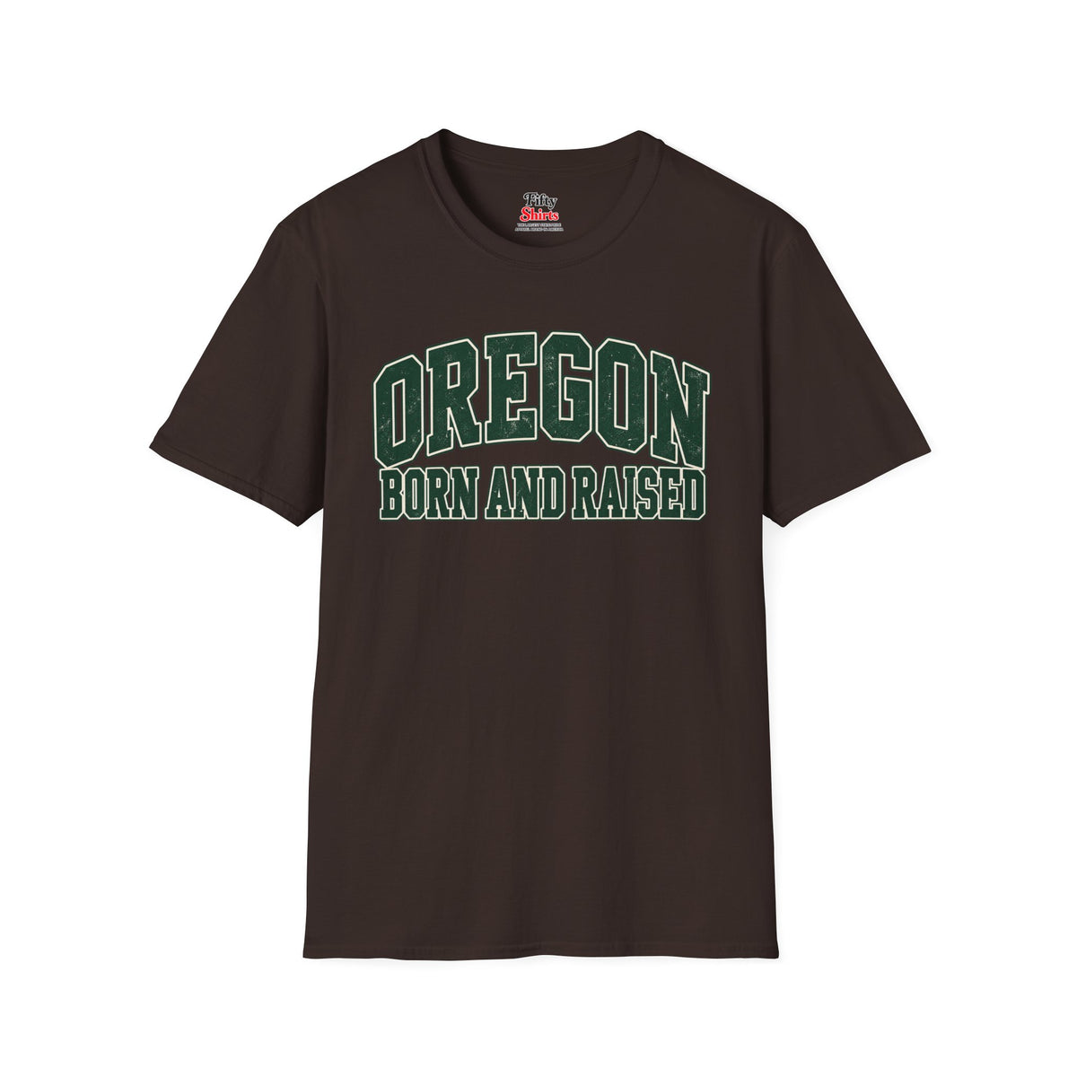 Oregon Born and Raised Unisex Softstyle T Shirt State Name Graphic Tee