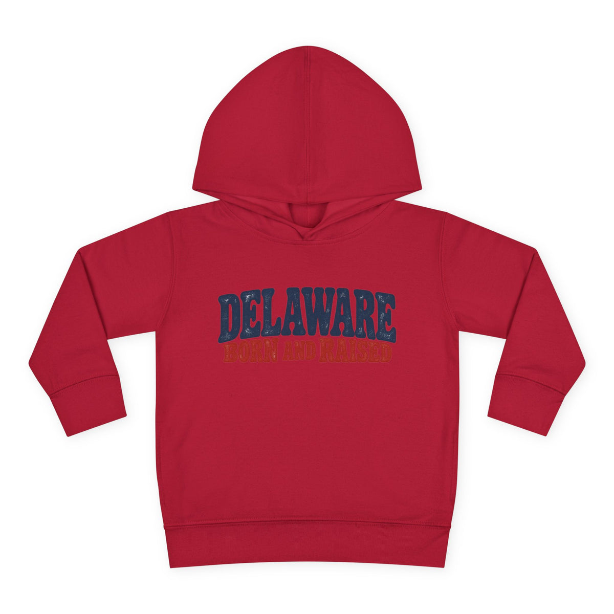 Delaware Born and Raised Retro 1970s Unisex Toddler Pullover Fleece Hoodie