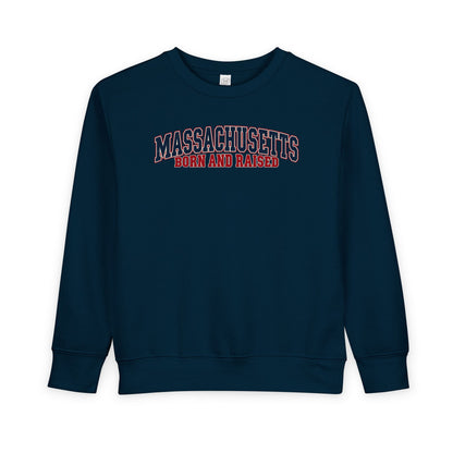 Massachusetts Born and Raised Classic Heritage Unisex Toddler Sweatshirt