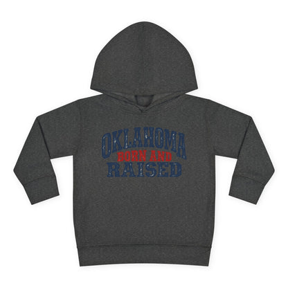 Oklahoma Born and Raised Rustic Americana Unisex Toddler Pullover Fleece Hoodie