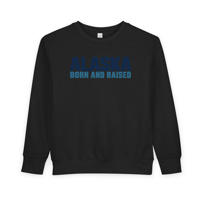 Alaska Born and Raised Modern Streetwear Unisex Toddler Sweatshirt