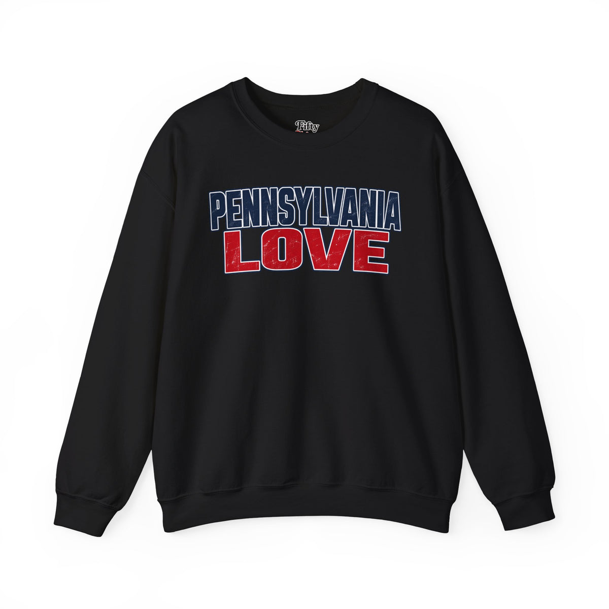 Pennsylvania Love Unisex Crewneck Sweatshirt State Name Graphic