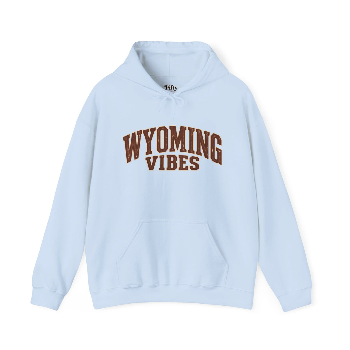 Wyoming Vibes Unisex Hoodie State Name Graphic