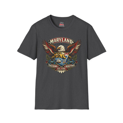 Maryland Americana Eagle Unisex Softstyle T Shirt State Pride Graphic Tee Collections FS03