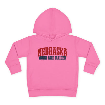 Nebraska Born and Raised Great Plains Heritage Unisex Toddler Pullover Fleece Hoodie