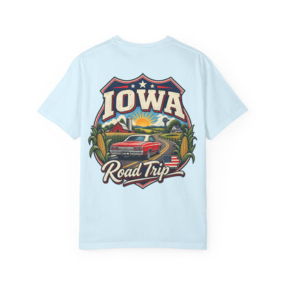 Iowa Road Trip Unisex Comfort Color 1717 Streetwear Graphic Tee