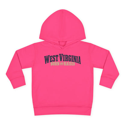West Virginia Born and Raised Southern Heritage Unisex Toddler Pullover Fleece Hoodie