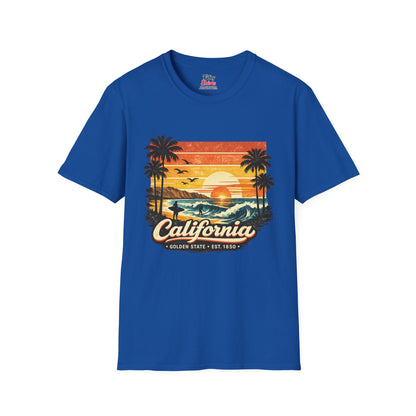 California Sunset Design Unisex Softstyle T Shirt State Pride Graphic Tee Collections FS03