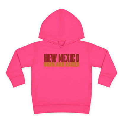 New Mexico Born and Raised Minimal Vintage Unisex Toddler Pullover Fleece Hoodie