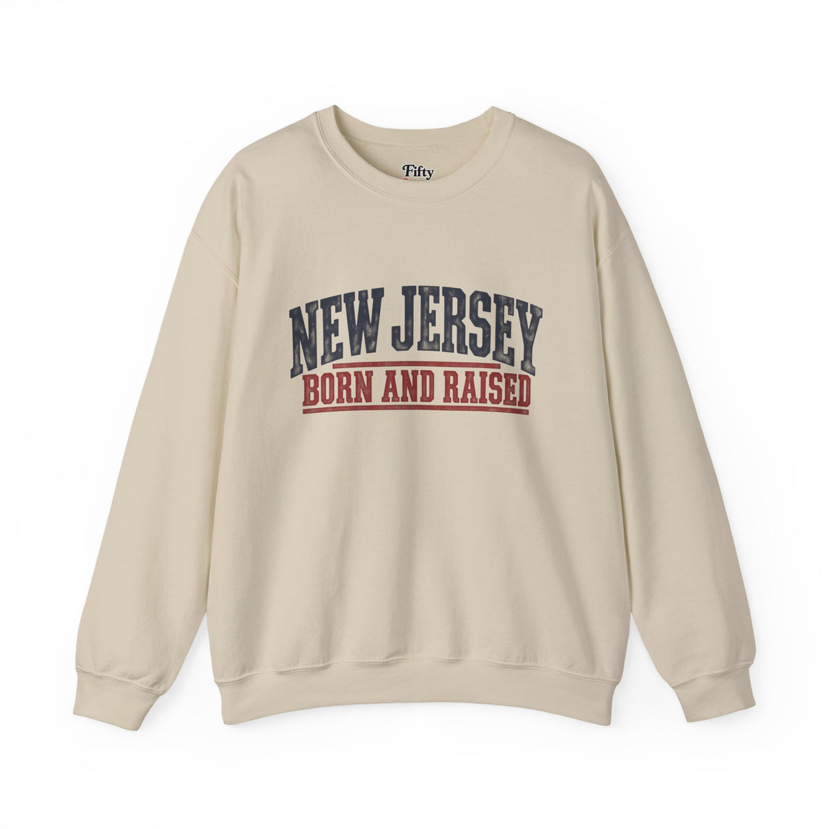 New Jersey Born and Raised Vintage Americana Unisex Sweatshirt Graphic