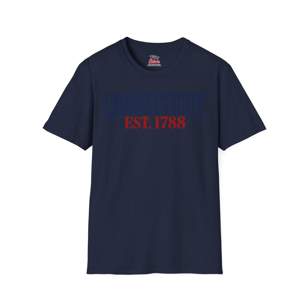 Connecticut EST 1788 Unisex Softstyle T Shirt State Name Graphic Tee