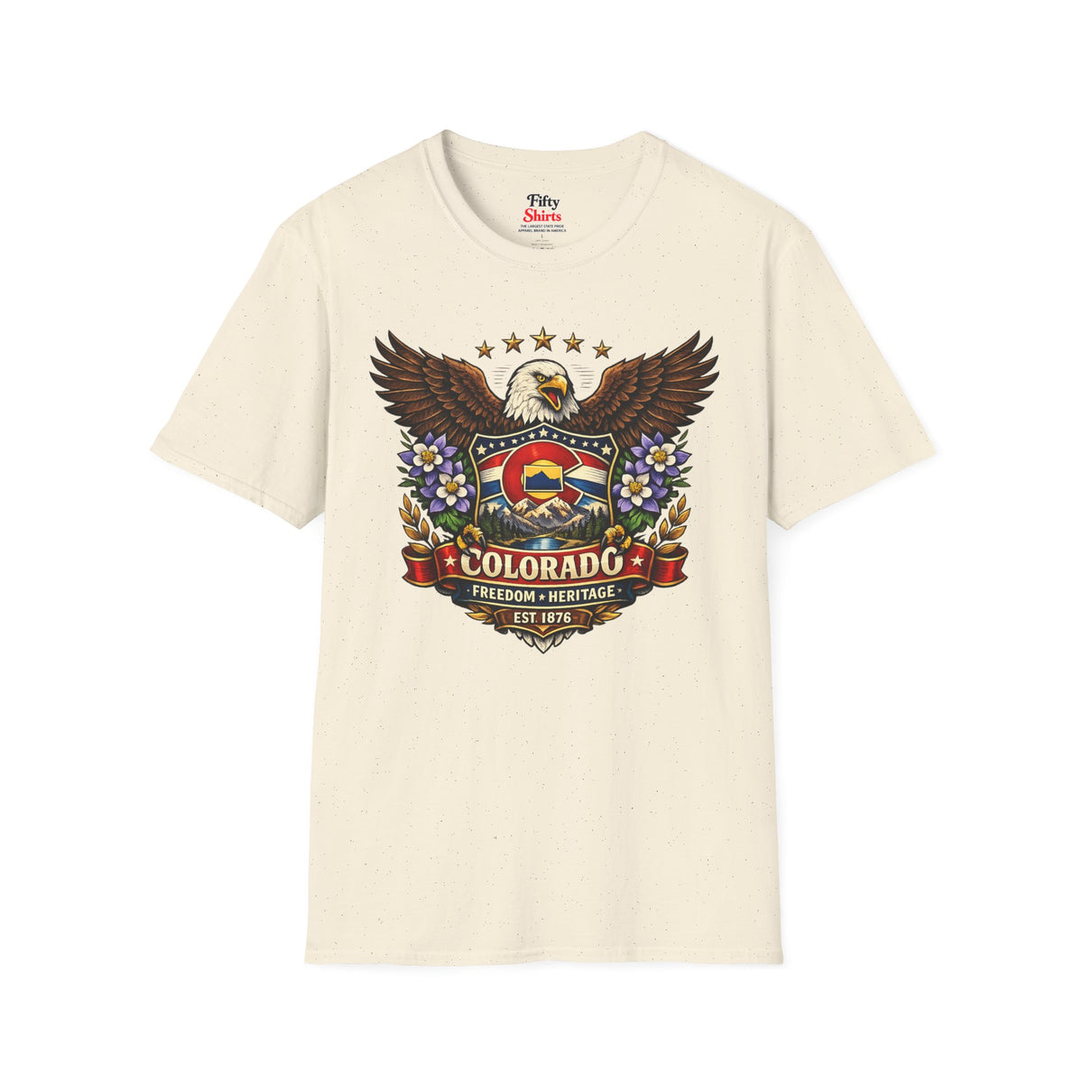 Colorado Americana Eagle Unisex Softstyle T Shirt State Pride Graphic Tee Collections FS03