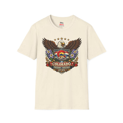 Colorado Americana Eagle Unisex Softstyle T Shirt State Pride Graphic Tee Collections FS03