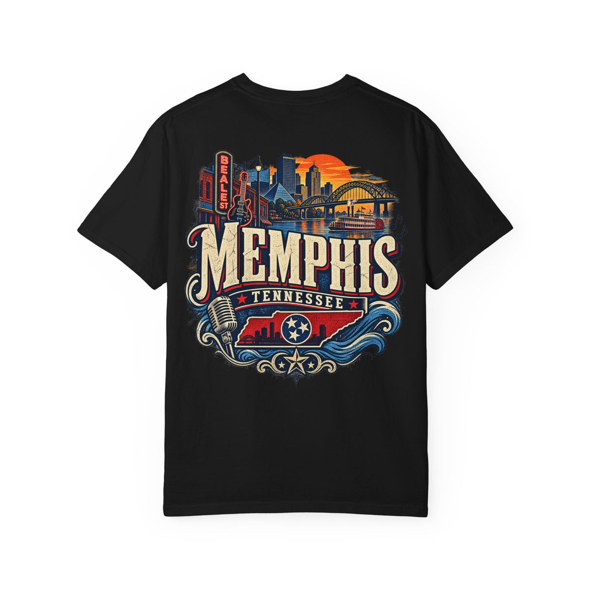 Memphis Tennessee Unisex Comfort Color 1717 Streetwear Graphic Tee