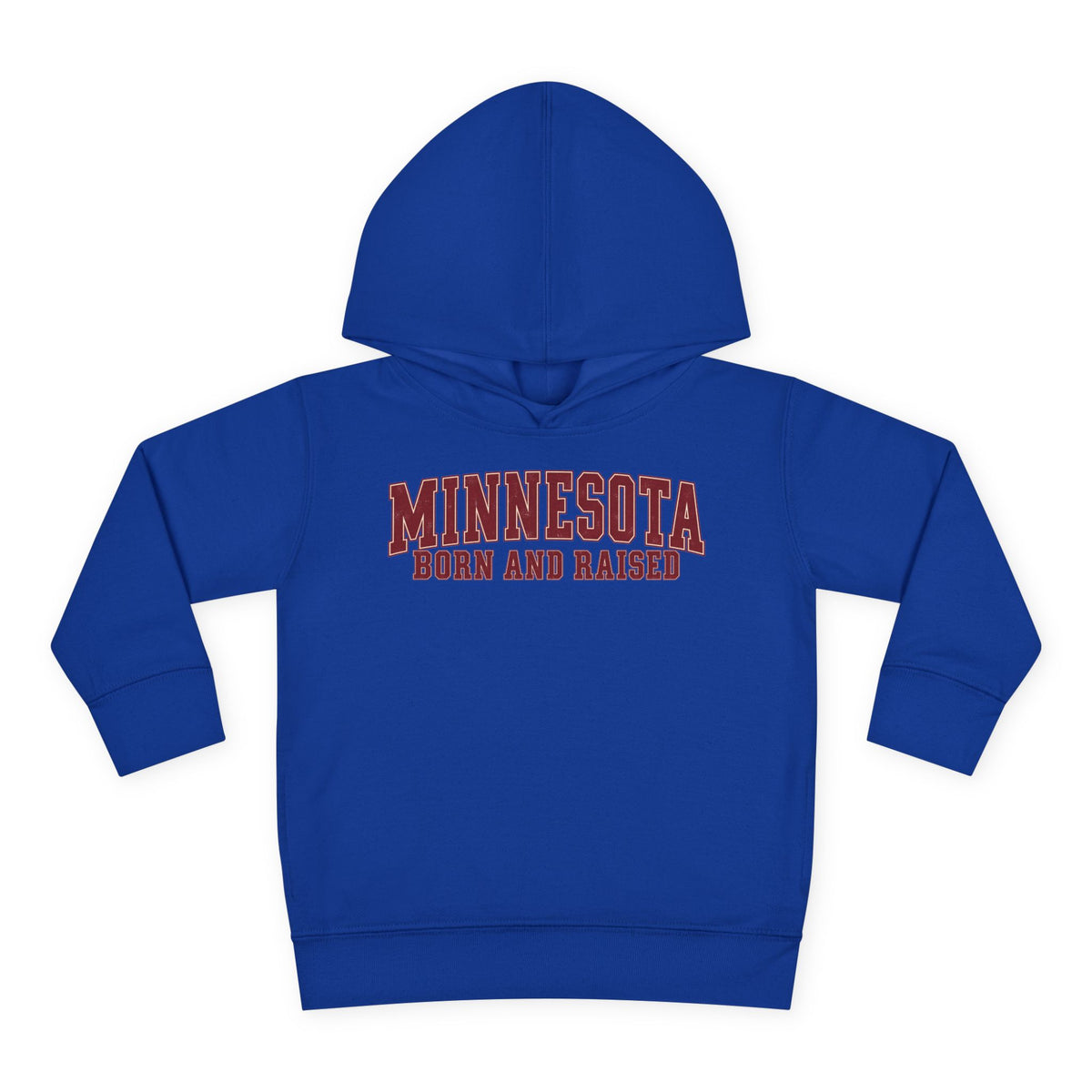 Minnesota Born and Raised Vintage Collegiate Unisex Toddler Pullover Fleece Hoodie