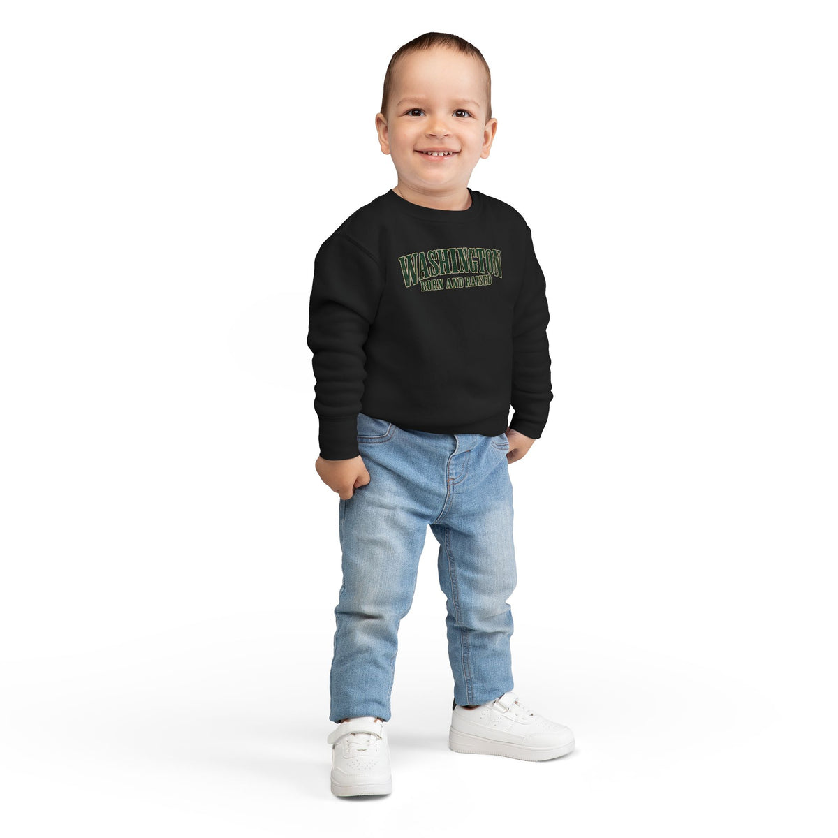 Washington Born and Raised Premium Heritage Unisex Toddler Sweatshirt