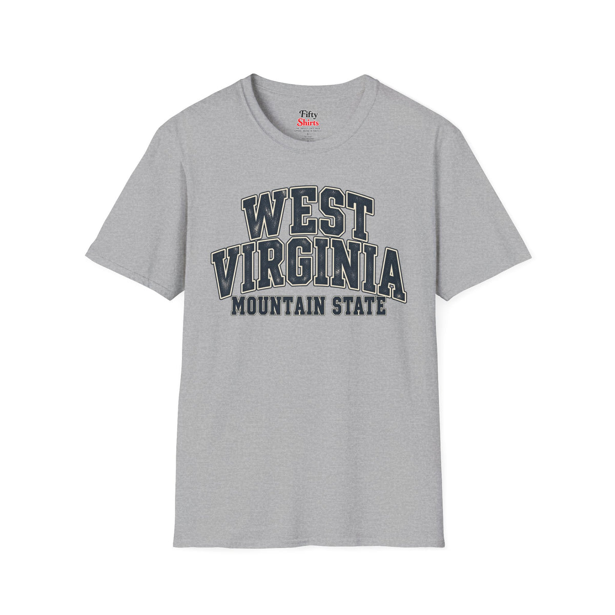 West Virginia Mountain State Unisex Softstyle T Shirt State Name Graphic Tee