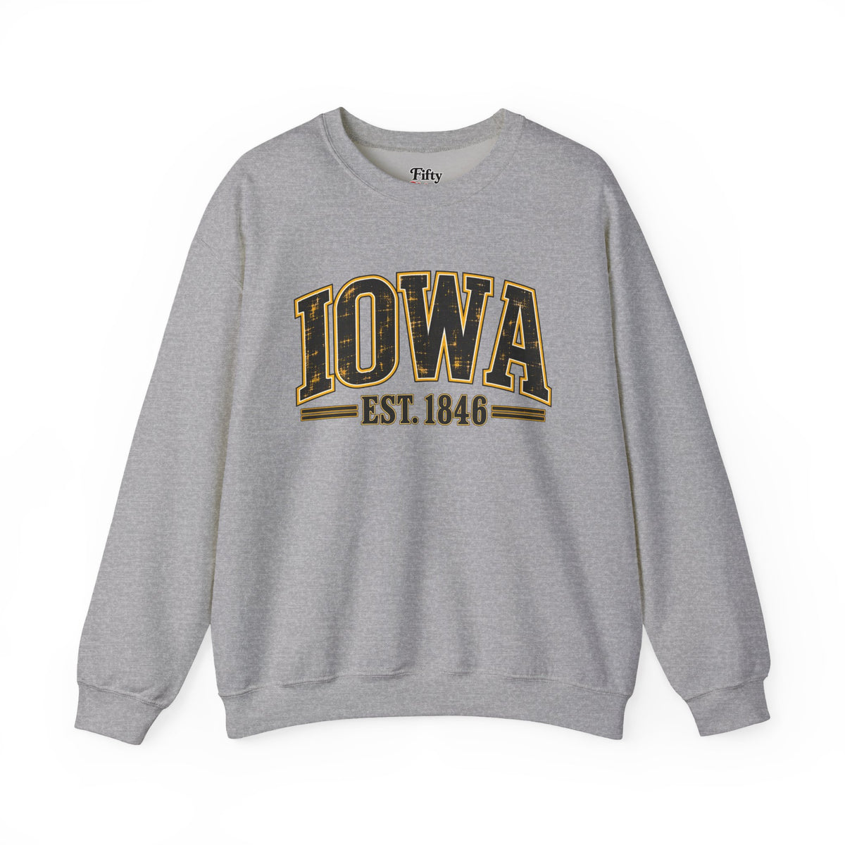 Iowa Est 1846 Unisex Crewneck Sweatshirt State Name Graphic
