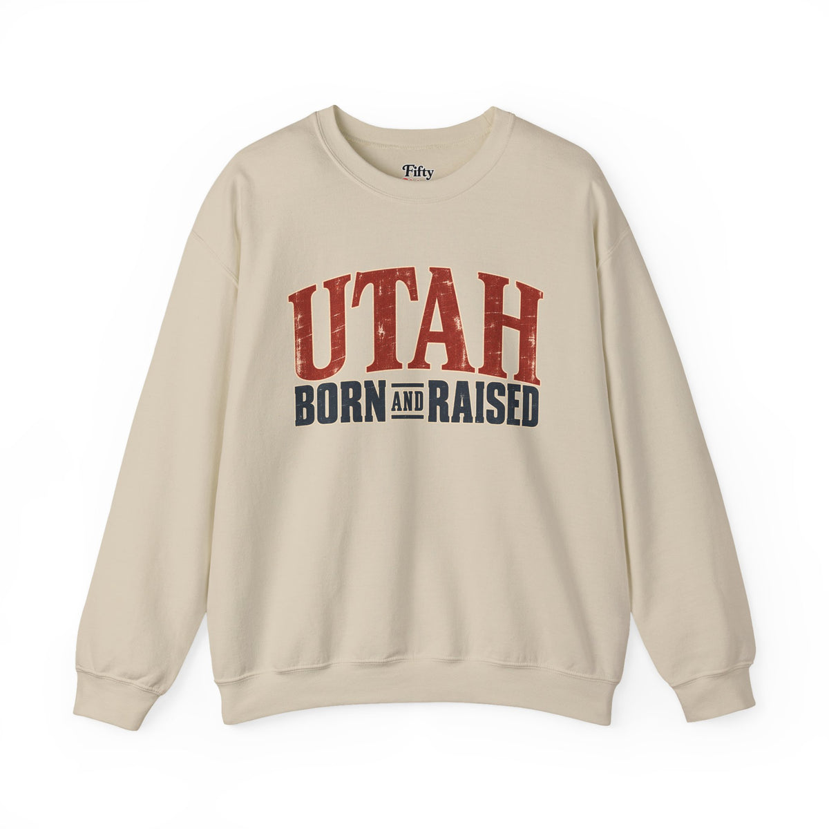 Utah Born and Raised Premium Heritage Unisex Sweatshirt Graphic