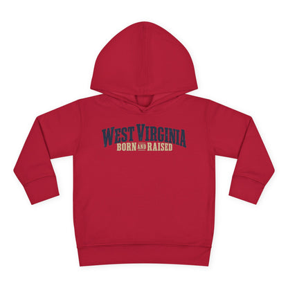West Virginia Born and Raised Southern Heritage Unisex Toddler Pullover Fleece Hoodie