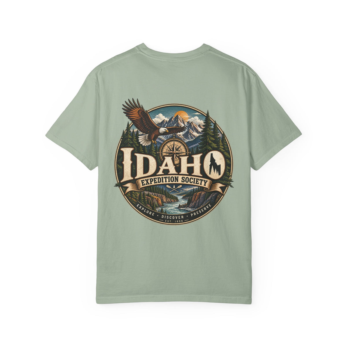 Idaho Expedition Society Unisex Comfort Color 1717 Streetwear Graphic Tee