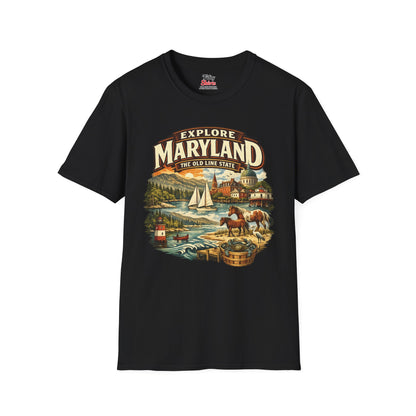 Explore Maryland Unisex Softstyle T Shirt State Pride Graphic Tee Collections FS03