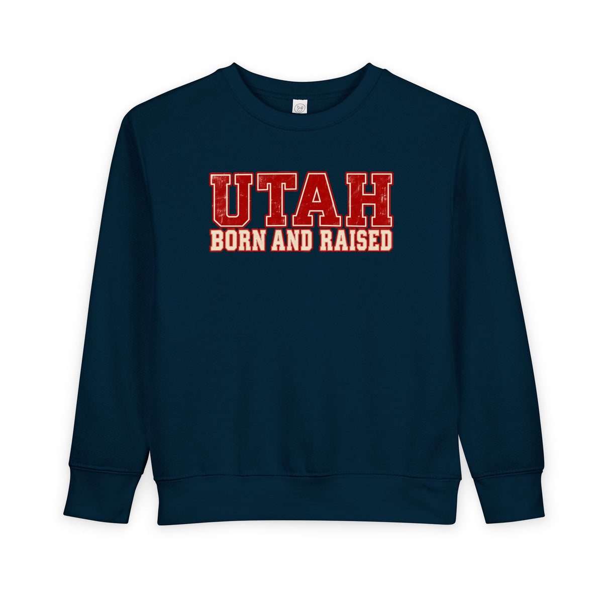 Utah Born and Raised Vintage Athletic Unisex Toddler Sweatshirt