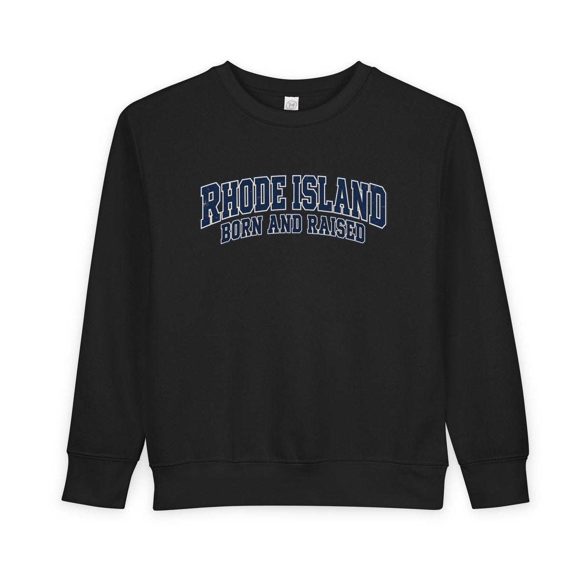 Rhode Island Born and Raised Old-School Athletic Unisex Toddler Sweatshirt