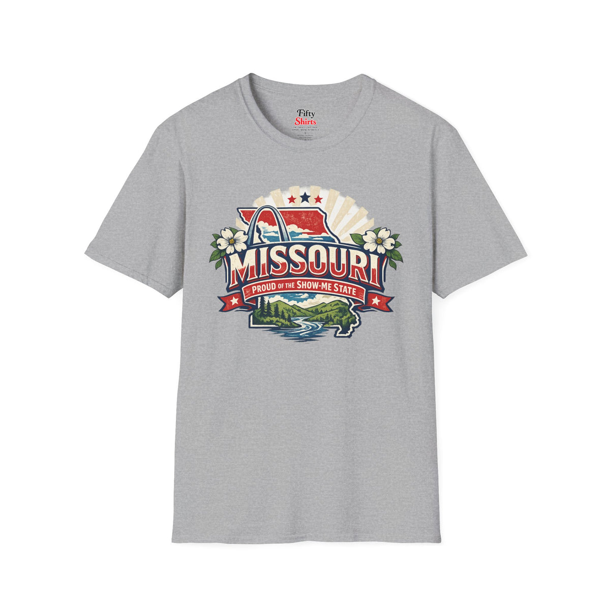 Missouri State Pride Unisex Softstyle T Shirt State Pride Graphic Tee Collections FS03