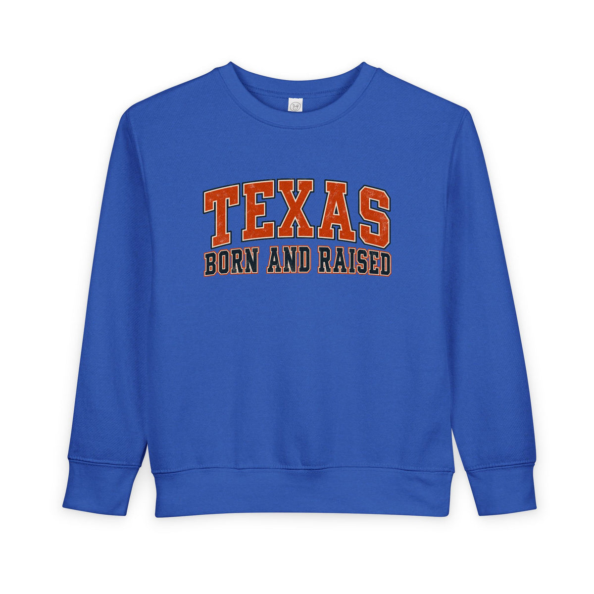 Texas Born and Raised Collegiate Unisex Toddler Sweatshirt